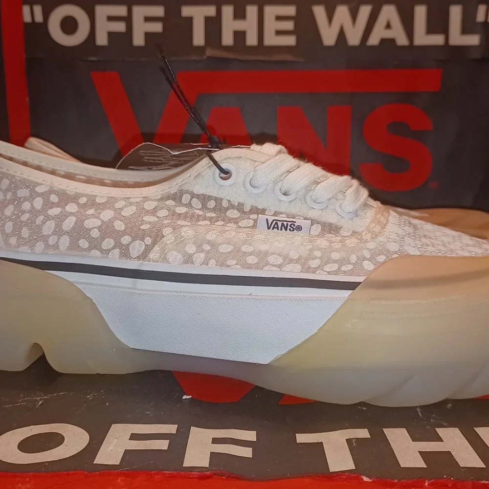Vans Mens 3.5/Womens 5 Authentic Mesh Dots DX Modular White Synthetic Mesh Wraps